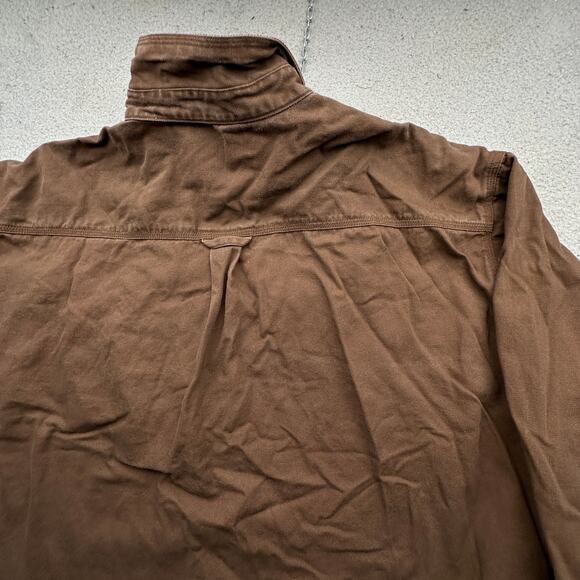 Five Brother Duck Canvas Flannel Lined Work Shirt Shacket Mens 4XL Brown Button - Picture 11 of 13